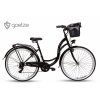 Retro Bicykel 28" Goetze MOOD 7 Prevodový Čierny+košík