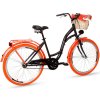 Retro Bicykel Goetze COLOURS 26" / 28" 3 Prevody Čierny+Košík
