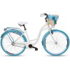Retro Bicykel GOETZE COLOURS 26"/28" 1 Prevodový Bielo-Modrý+košík