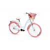 Retro Bicykel GOETZE COLOURS 26"/28" 1 Prevodový Modrý ružové kolesá+košík