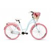 Retro Bicykel GOETZE COLOURS 26"/28" 1 Prevodový Modrý ružové kolesá+košík