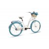 Retro Bicykel GOETZE COLOURS 26"/28" 3 prevodový Biely - modré kolesá+košík