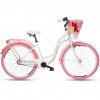 Retro Bicykel GOETZE Colours 28" 1 Prevodový bielo-ružový +košík