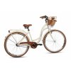 Retro Bicykel GOETZE COLOURS LTD 28" 3 Prevodový Krémový-hnedé kolesá+košík
