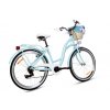 Retro Bicykel GOETZE HLINIKOVÝ 26" 7 Prevodový Modrý +košík