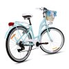 Retro Bicykel GOETZE HLINIKOVÝ 26" 7 Prevodový Modrý +košík
