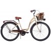 Dámsky mestský bicykel Kozbike 26" krémovo-hnedý (26K23-S1)
