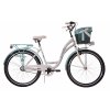 Dámsky Retro Bicykel CITY 26" 3 Prevodový bielo/modrý Doplnky + Košík Grátis