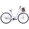 Dámsky Retro Bicykel KOZBIKE CITY 26" 3 prevodový Biely + Košík