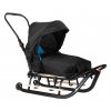 Detské sánky LUX s fusakom strieškou Čierno-modré