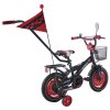 Detský bicykel 12" FUZLU RACING čierno-červený lesklý