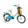 Detský bicykel 16" Turbo Pretty Girl krémový / modrý bicykel