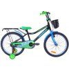 Detský bicykel 20" Fuzlu Thor čierno-modro-zelený lesklý