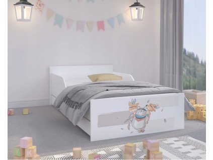 Postel PUFI 180x90 medvěd + šuplík+matrace+rošt