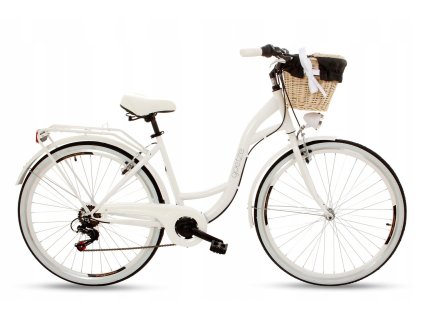Retro Kolo 26"/28" GOETZE MOOD 7 převodový bílý +košík
