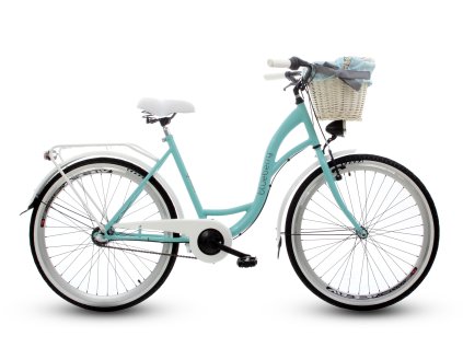 Retro Kolo GOETZE BLUEBERRY 26"/28" 3 Převodový modrý +Košík Grátis