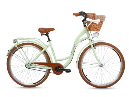 Retro Kolo GOETZE COLOURS 28" 3 Převodový Pistaciový Hnědá Kola +košík