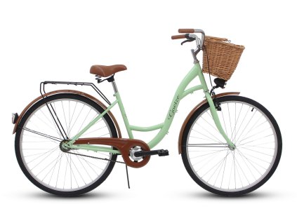 Retro Kolo GOETZE ECO 26"/28" 1 Převodový Pistaciový+Košík