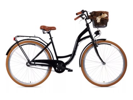Retro Kolo GOETZE STYLE 28" 3 Převodový černý+ košík