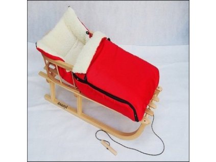 UNIVERZAL FU3 Dětský fusak ovčí rouno červený