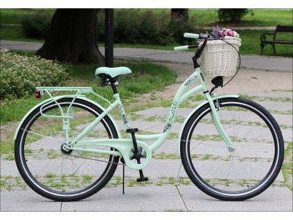 Dámský Městský Retro Kolo 28" Jednopřevodový Pistaciový