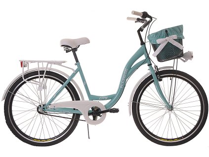 Dámské Retro Kolo CITY 26" 3 Převodový Pastelový Doplňky + Košík Grátis