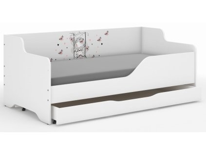 Dětská postel LILU 2 holka na houpačce+ šuplík+matrace+rošt