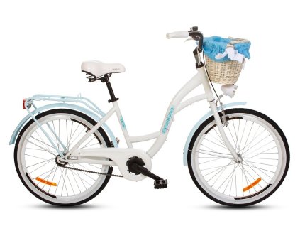 Dětské Retro Kolo 24" Goetze STYLE 1 Převodový Bílo-Modrý