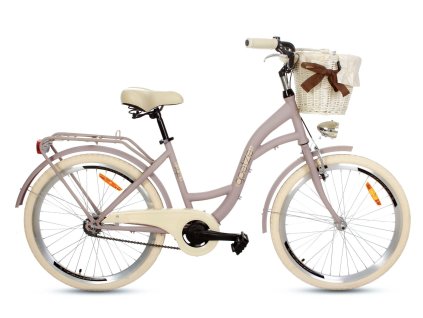 Dětské Retro Kolo 24" Goetze STYLE 1 Převodový lila + košík
