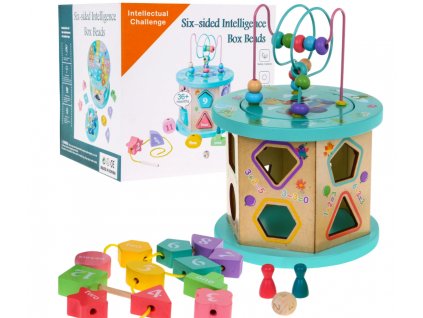 Interaktivní multifunkční dřevěná kostka 4v1