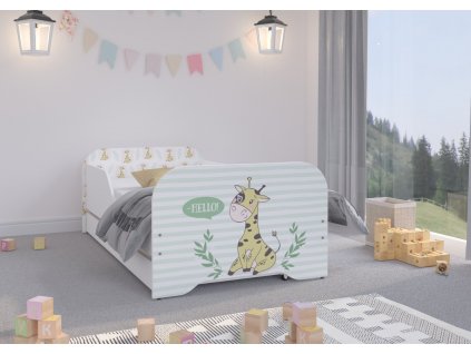 Postel MIKI 140x70 žirafka (bez šuplíku)+matrace+rošt