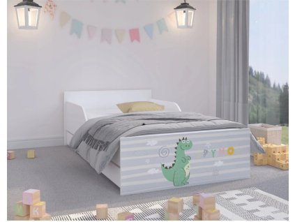 Postel PUFI 160x80 dinosaurus bez šuplíku +matrace+rošt