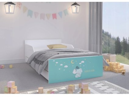 Postel PUFI 160x80 slůně bez šuplíku+matrace+rošt