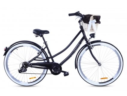 Retro Kolo 28" Goetze DUO 7 Převodový Převodový černý/bílý+košík