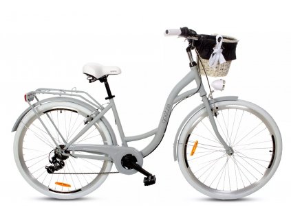 Retro Kolo 28" Goetze MOOD 7 Převodový šedo/bílý +košík