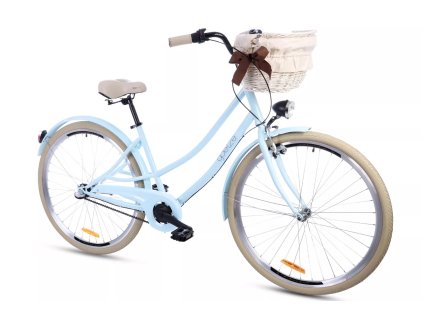 Retro Kolo Goetze DUO 28" 3 Převodový modrý/krémový +košík