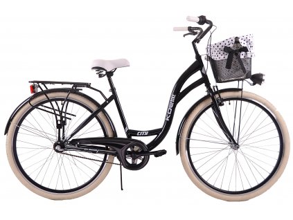 Dámské Retro Kolo CITY 28" 3 Převodový Černý Doplňky + Košík Grátis