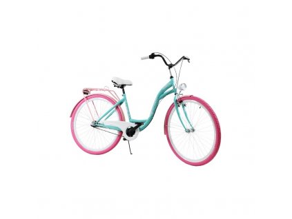 Dámský Retro Kolo LAVIDA 26"/28" Pastelový 3 Převodový + košík