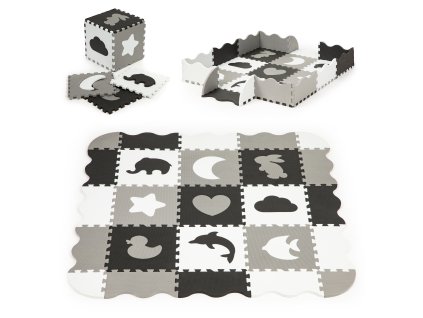 Pěnová podložka s ohrádkou puzzle suchý bazén 25 prvků ECOTOYS