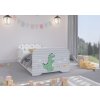 Postel MIKI 140x70 dinosaurus + šuplík + matrace+rošt