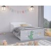 Postel PUFI 180x90 dinosaurus bez šuplíku+matrace+rošt