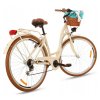 Retro Kolo 26" GOETZE MOOD 7 převodový Krémový +košík