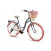 Retro Kolo 26" Goetze MOOD 7 Převodový šedý/růžová kola
