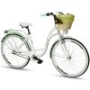 Retro Kolo GOETZE BLUEBERRY 28" Bílo/Mentolový 3 Převody+košík