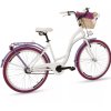 Retro Kolo GOETZE COLOURS 26" 3 Převodový bílo-fialový bordo kola+košík