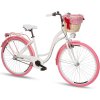 Retro Kolo GOETZE Colours 28" 1 Převodový bílo-růžový +košík