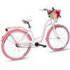 Retro Kolo GOETZE Colours 28" 1 Převodový bílo-růžový +košík