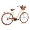 Retro Kolo GOETZE COLOURS 28" 1 Převodový Krémově hnědý+Košík