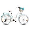 Retro Kolo GOETZE HLINIKOVÝ 26" 7 Převodový Bílo-Modrý+košík