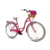 Retro Kolo GOETZE STYLE LTD 28" 1 Převodový Růžový-matný+košík